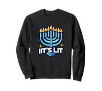 It's Lit Hanukkah Jewish Holiday Chanukah Sweatshirt