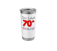 It's Lola's 70th Birthday Party Celebration Event Group Stainless Steel Insulated Tumbler