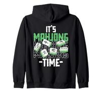 It's Mahjong Time, Tile Game Player, Mah Jong Zip Hoodie