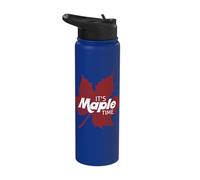 It's Maple Time Tapping Sugaring National Maple Syrup Day Stainless Steel Insulated Water Bottle