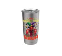 It's Mardi Gras Bruh Funny Crawfish Mardi Gras Jester Beads Stainless Steel Insulated Tumbler