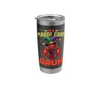 It's Mardi Gras Bruh Funny Crawfish Mardi Gras Jester Beads Stainless Steel Insulated Tumbler