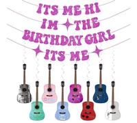 Its Me Hi Im The Birthday Girl Its Me Banner with Guitar Decorations Hanging Swirls Popular Birthday Decorations Banner for Birthday Party Decorations Hot Pink Girls Birthday Banner