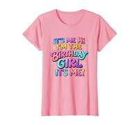 It's Me Hi I'm The Birthday Girl | Retro Rainbow Bubble T-Shirt