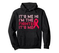 It's Me Hi I'm The Breast Cancer Fighter Pink Breast Cancer Pullover Hoodie
