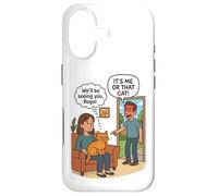 "It's Me Or The Cat" Funny Cat Mom Breakup Humor Case for iPhone 17