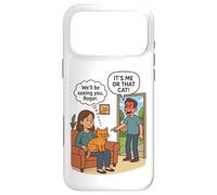 "It's Me Or The Cat" Funny Cat Mom Breakup Humor Case for iPhone 17 Pro Max