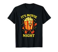 It's Movie Night - Retro Family Popcorn Box T-Shirt