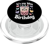 Its My 10th Birthday Boba Theme Party Bubble Tea PopSockets PopGrip for MagSafe