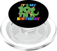 It's My 10th Birthday Dinosaur T-Rex 10 Year Old Boy Funny PopSockets PopGrip for MagSafe