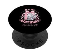 Its My 10th Birthday Double Digits Disco Bow Girl Bday Party PopSockets Adhesive PopGrip