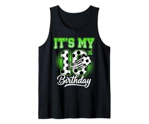 Its My 10th Birthday Soccer Ball Ten Years Old Sport Tank Top