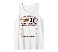 It's my 11th birthday boy Sign My Shirt Bday Tank Top