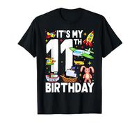 It's My 11th Birthday Emergency Vehicles Themed Party T-Shirt