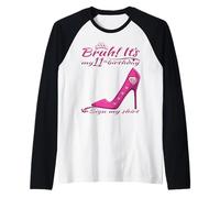It's My 11th Birthday girl Sign My Shirt Bday Raglan Baseball Tee