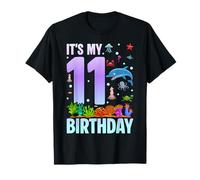 It's My 11th Birthday Sea Fish Ocean Animals 11 Years Old T-Shirt