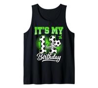 Its My 11th Birthday Soccer Ball Eleven Years Old Sport Tank Top