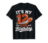 It's My 12 Level Birthday Football 12th Birthday T-Shirt