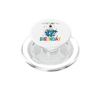 Its My 12th Birthday Astronaut Space Kids PopSockets PopGrip for MagSafe