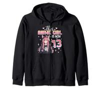 It's My 13th Birthday 13 Year Old Kawaii Anime Gifts Girls Zip Hoodie