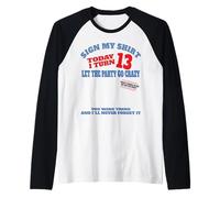 It's my 13th birthday boy Sign My Shirt Bday Raglan Baseball Tee