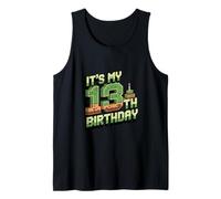It's My 13th Birthday - Pixel Graphic - Craft Birthday Party Tank Top