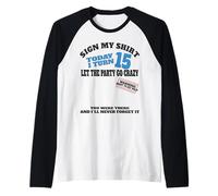 It's My 15th Birthday boy Sign My Shirt Bday Raglan Baseball Tee