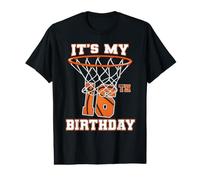It's My 16th Birthday Basketball Hoop 16 Year Old Sixteenth Value Graphic T-Shirt