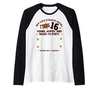 It's my 16th birthday boy Sign My Shirt Bday Raglan Baseball Tee