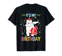 Its My 18th Birthday Dabbing Polar Bear T-Shirt
