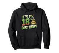 It's My 18th Birthday - Pixel Graphic - Craft Birthday Party Pullover Hoodie