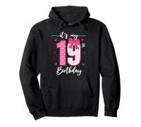 It's My 19th Birthday Funny Girls 19 Year Old Bday Party Bow Pullover Hoodie