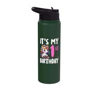 It's My 1st Birthday 1 Years Old Unicorn Stainless Steel Insulated Water Bottle