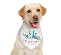 It's My 1st Birthday Blue Dog Bandana Scarf Triangle Bibs Pet Accessories Cat Kerchief