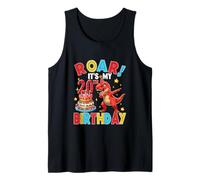 It's My 20th Birthday Dabbing T-Rex Colorful Costume Kids Tank Top