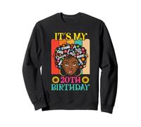 It's My 20th Birthday Vintage African Girl 20 Years Old Afro Sweatshirt