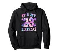 It's My 23rd Birthday Butterfly Theme 23 Year Old Party Girl Pullover Hoodie