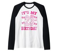 It's My 23rd Birthday Girl Pink Coquette Bow 23 Year Old Fun Raglan Baseball Tee