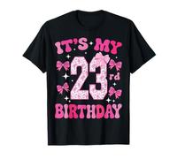 It's My 23rd Birthday Girl Pink Coquette Bow 23 Year Old Fun T-Shirt