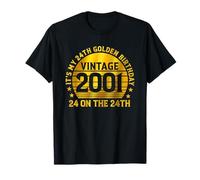 It's My 24 Golden Birthday Vintage 2001 24 On The 24th T-Shirt