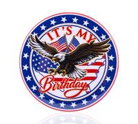 It's My 250th Birthday USA Anniversary Lapel Pin, 5.8cm/2.3in American Flag & Eagle Patriotic Brooch Semiquincentennial Commemorative Badge Pin for Celebration & Gifting