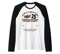 It's My 25th Birthday Men boy Sign My Shirt Bday Raglan Baseball Tee