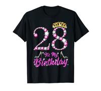 It's My 28th Birthday Queen Tiara Shoes 28 Yrs Old Bday Gift T-Shirt