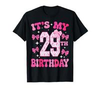 It's My 29th Birthday Girl Pink Coquette Bow 29 Year Old Fun T-Shirt