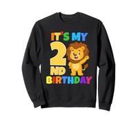 It's My 2nd Birthday Lion Safari Jungle Theme Party Age 2 Sweatshirt