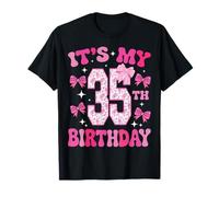 It's My 35th Birthday Women's Pink Coquette Bow 35 Year Old T-Shirt
