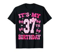 It's My 37th Birthday Women's Pink Coquette Bow 37 Year Old T-Shirt