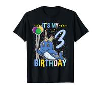 Its My 3rd Birthday Narwhal Sea Animal T-Shirt