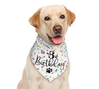 It's My 3rd Birthday Ribbon Colorful Dog Bandana Scarf Triangle Bibs Pet Accessories Cat Kerchief