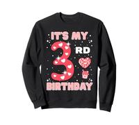 It's My 3rd Birthday Valentine's Day 3 Years Old Girls Boys Sweatshirt